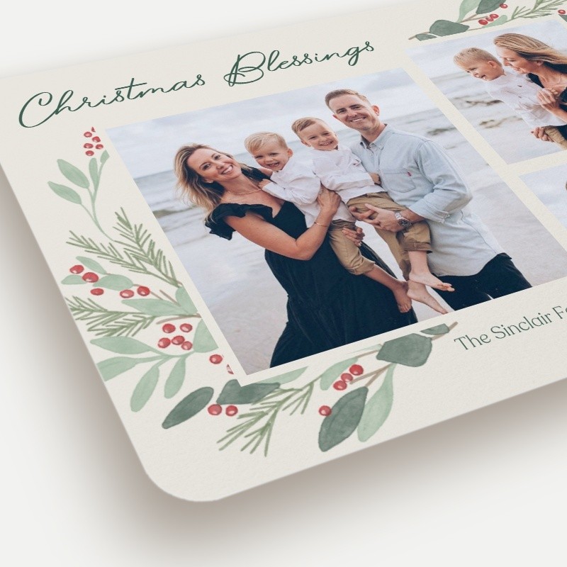Berry Foliage Holiday Card