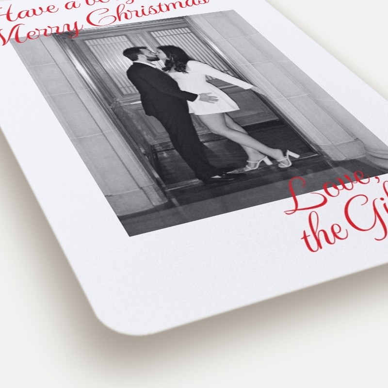 Slanted Script Holiday Card