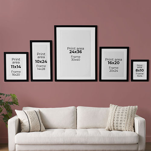 Upload Your Own Design 11x14 Multicolor  Framed Print