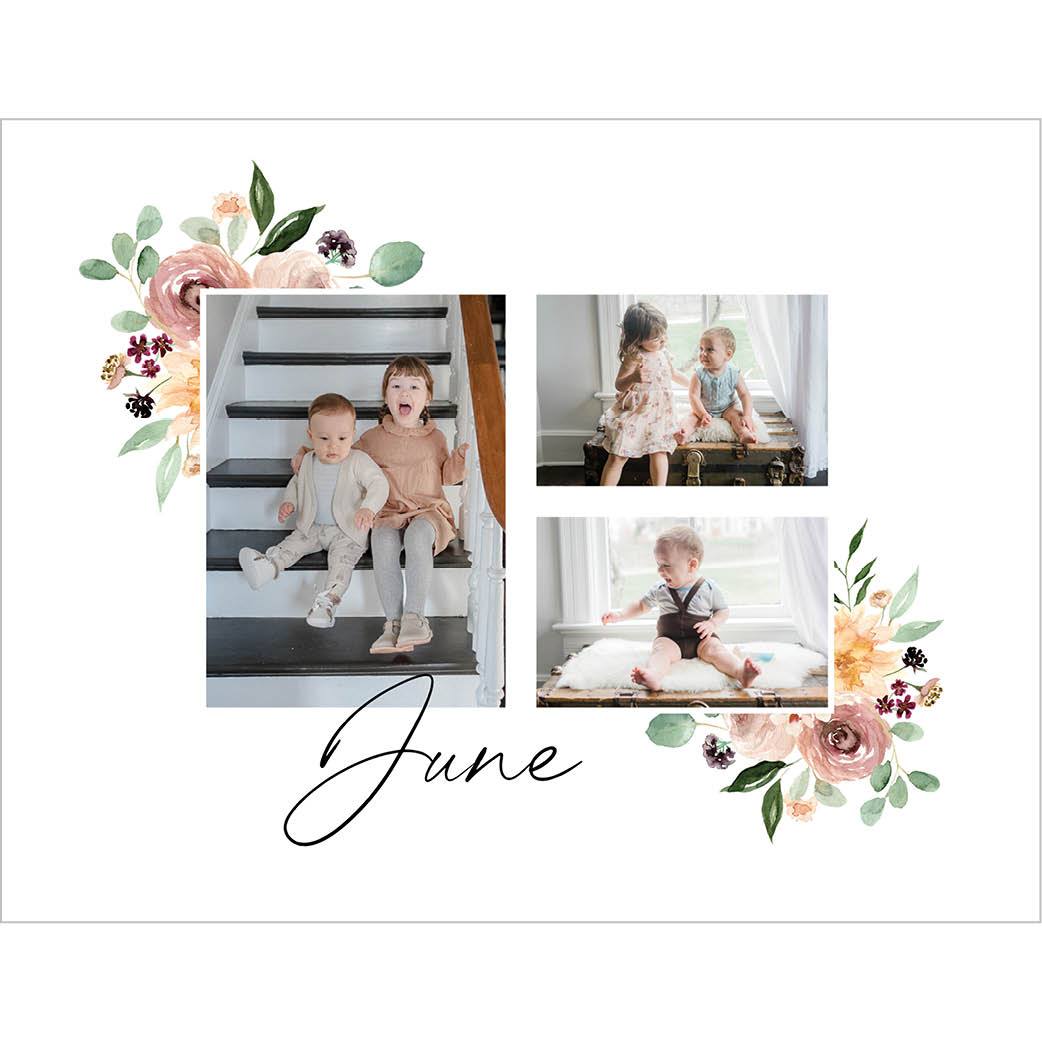 Seasonal Watercolor Florals by Kim Thoa 8x11 undefined  Wall Calendar