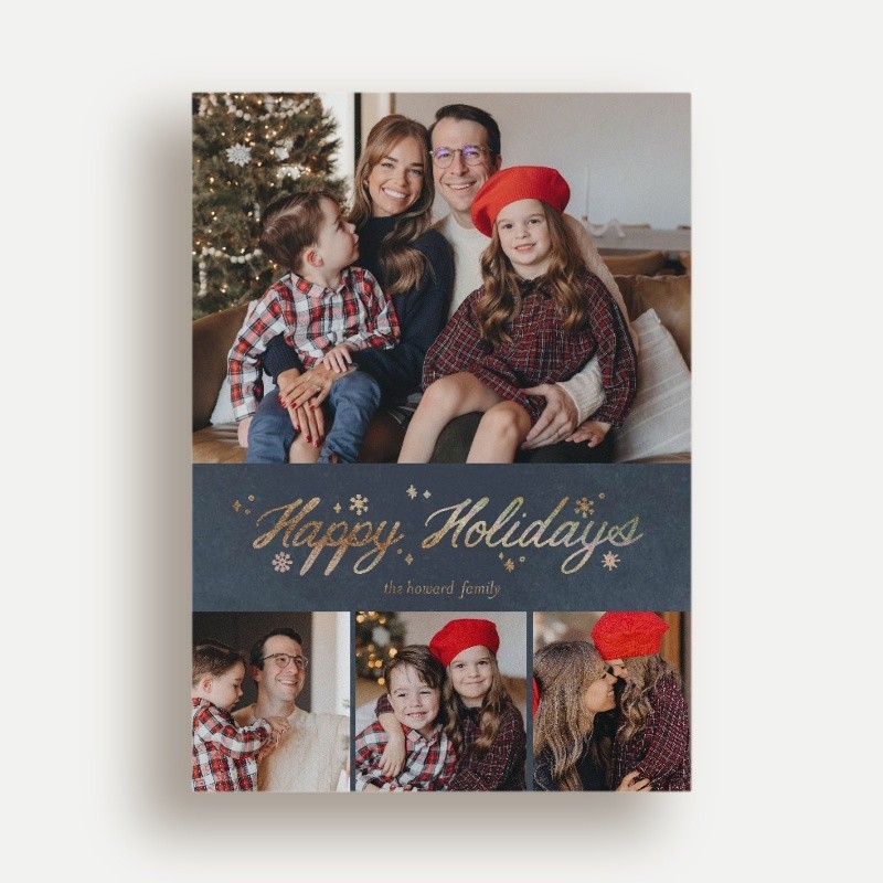 Snowflake Script Holiday Card
