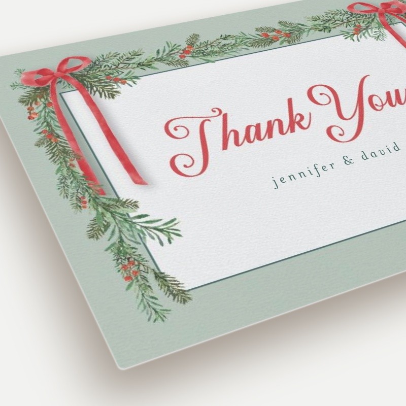 Bowed Out Thank You Card