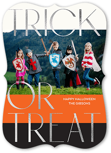 Stacked Treats 5x7 White  Halloween Card