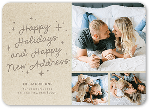 Cute Beige Moving Announcement