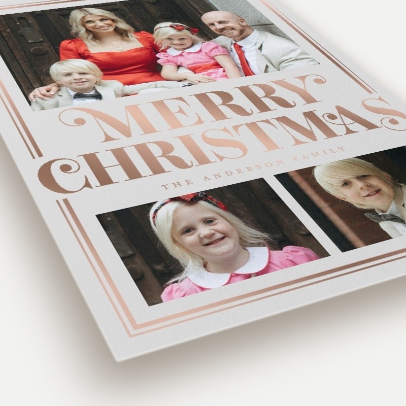 Curly Serif Border Holiday Card