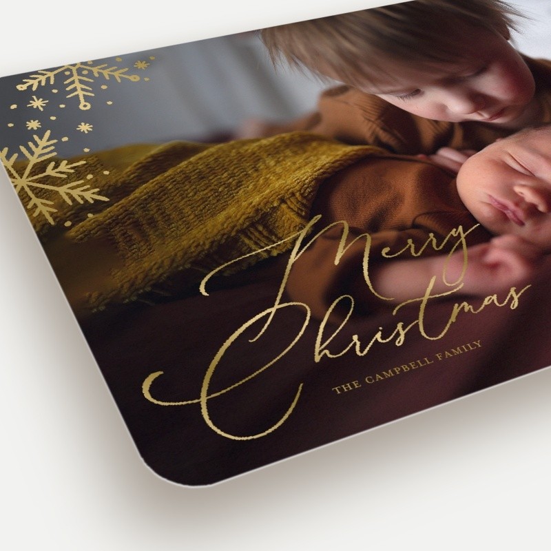 Delicate Flakes Holiday Card