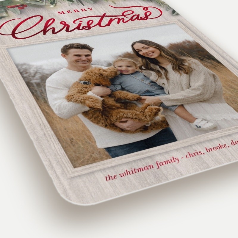 Farmhouse Greenery Holiday Card
