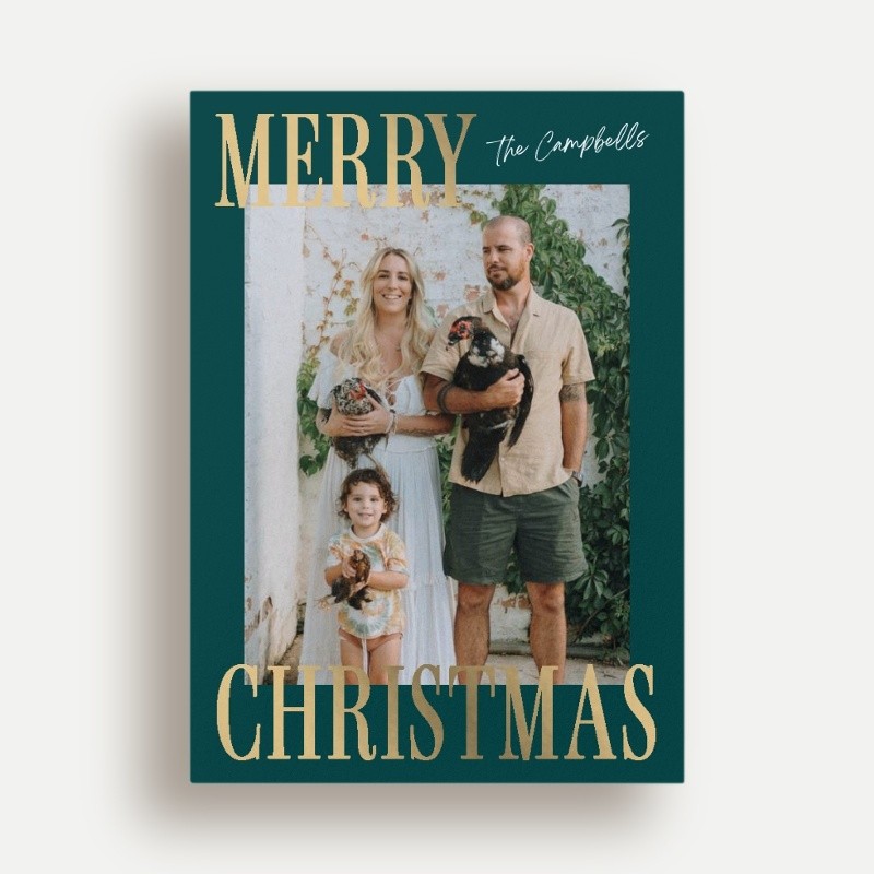 Bold Serif Holiday Card
