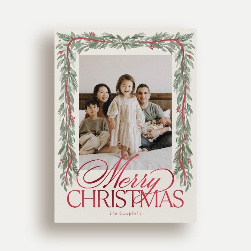 Draped Garland Holiday Card