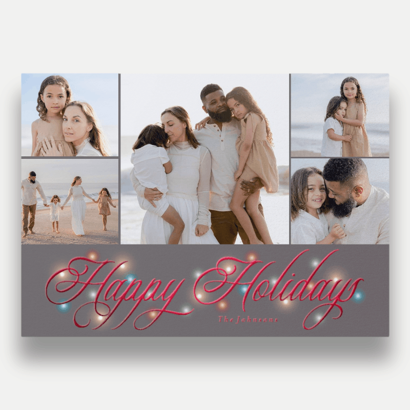 Glowing Flourish Holiday Card