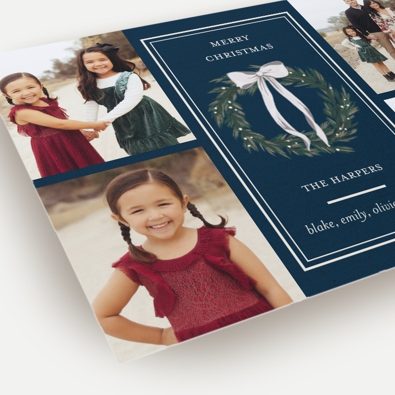 Centered Wreath Holiday Card