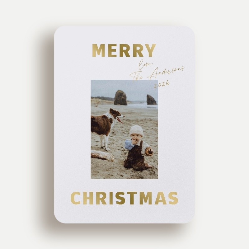 Modern Signature Holiday Card