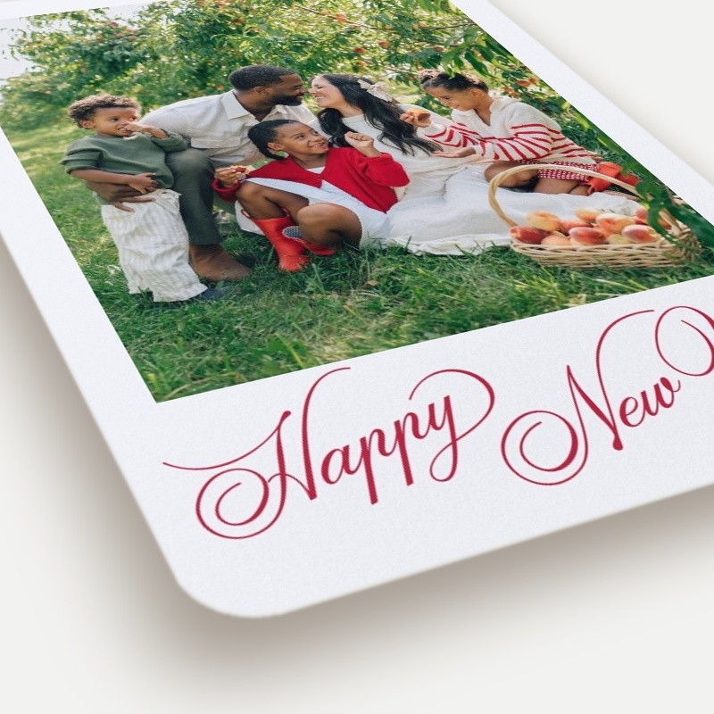 Script Collage Holiday Card Script Collage 5x7 White Holiday Card