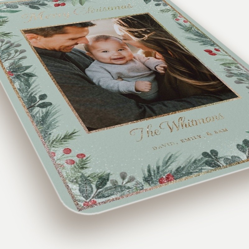 Berry Greenery Holiday Card