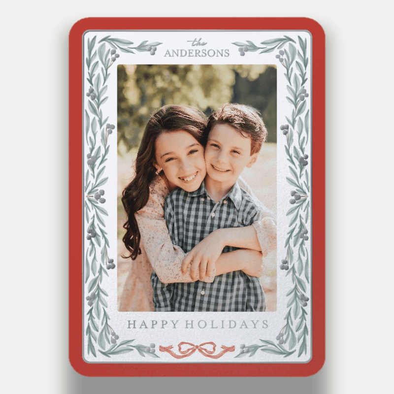 Framed Foliage Holiday Card