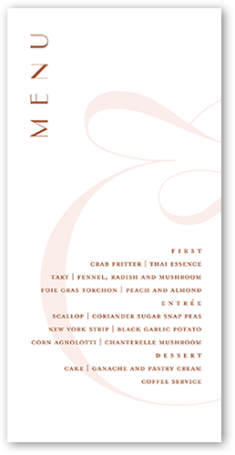 Stylish Wedding Menu Cards