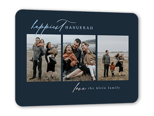 Simple Photos 5x7 Black  Holiday Card