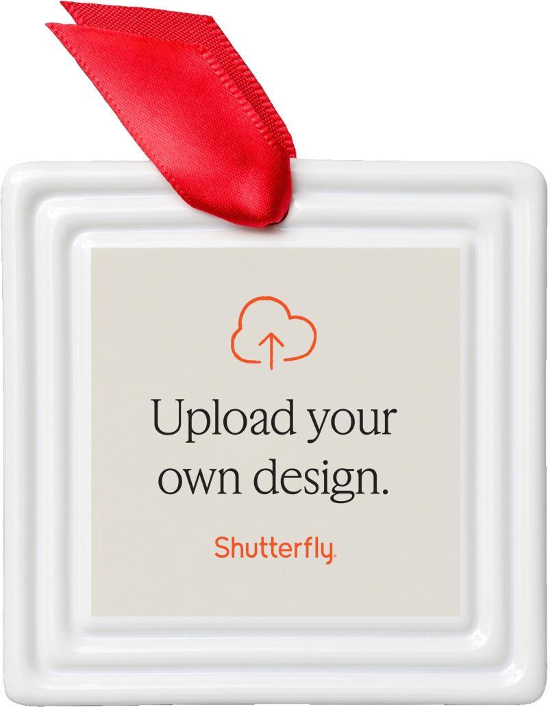 Upload Your Own Design Ceramic Ornament Upload Your Own Design 3x3 White Ceramic Ornament