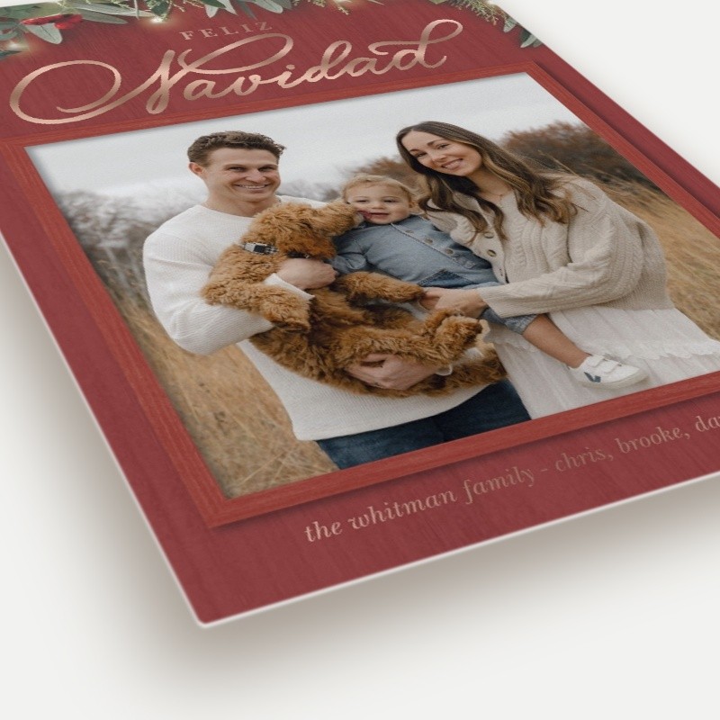 Farmhouse Greenery Holiday Card