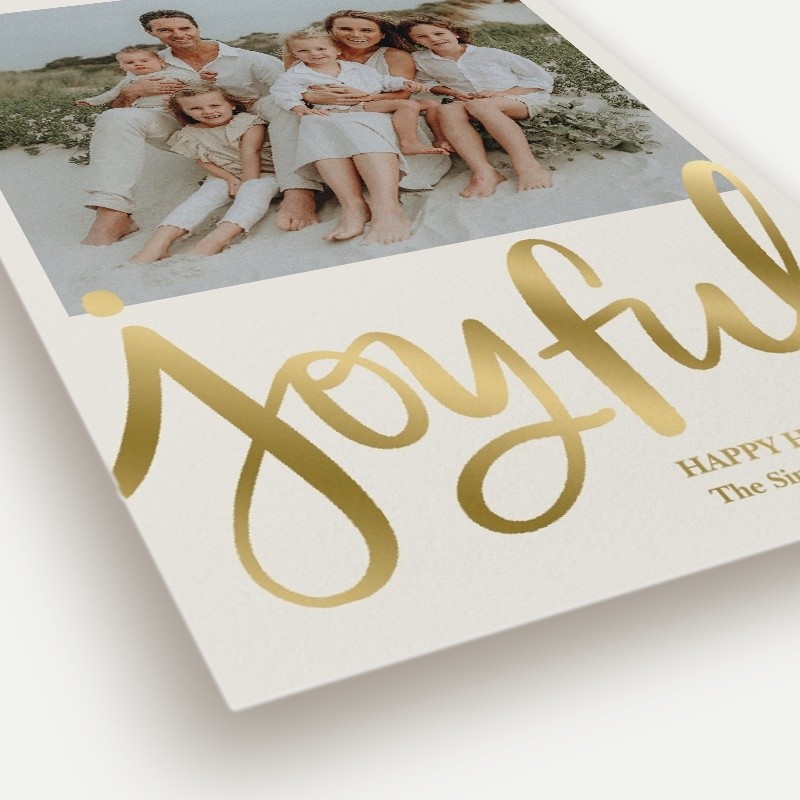 Brushed Joyful Holiday Card