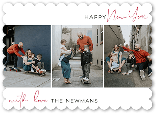 Casual Script 5x7 White  Holiday Card