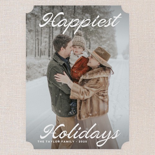 Retro Rave 5x7 White  Holiday Card