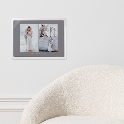 Four Corners 10x14 Gray  Metal Print