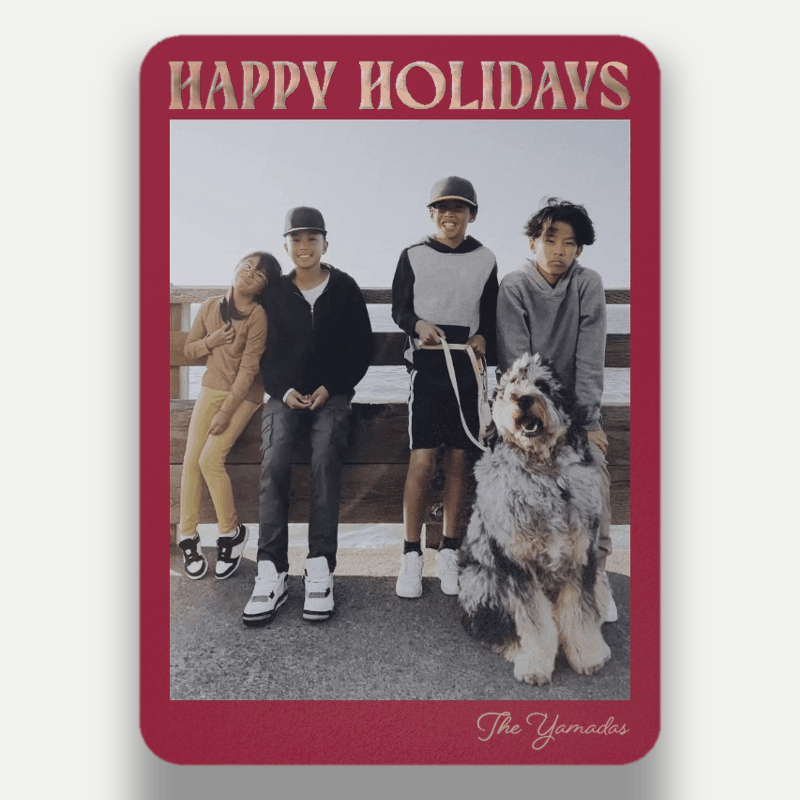 Bold Stack Holiday Card
