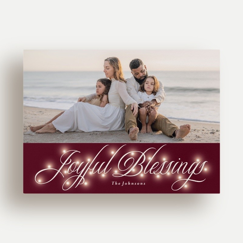 Lights Script Holiday Card