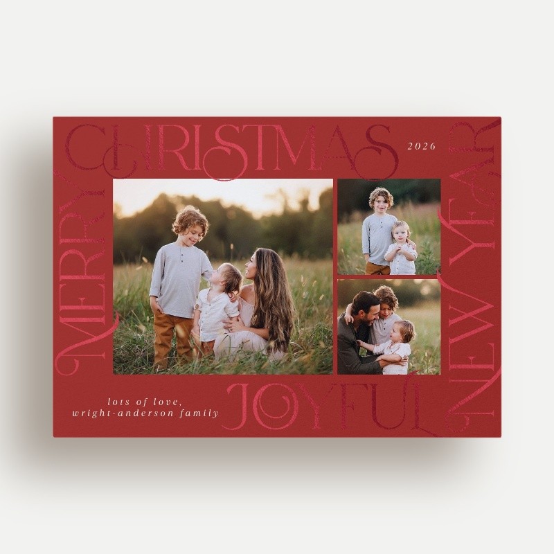 Word Frame Holiday Card