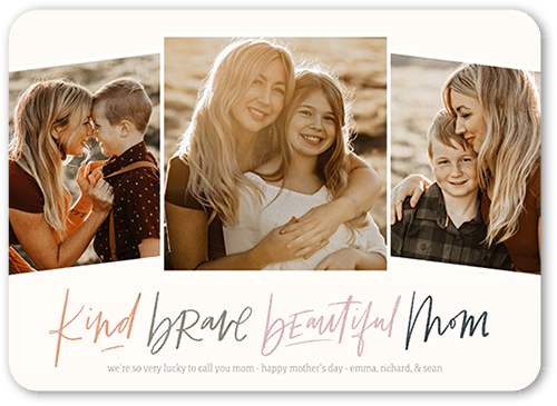 Kind Words Mom 5x7 Beige  Mother's Day Card