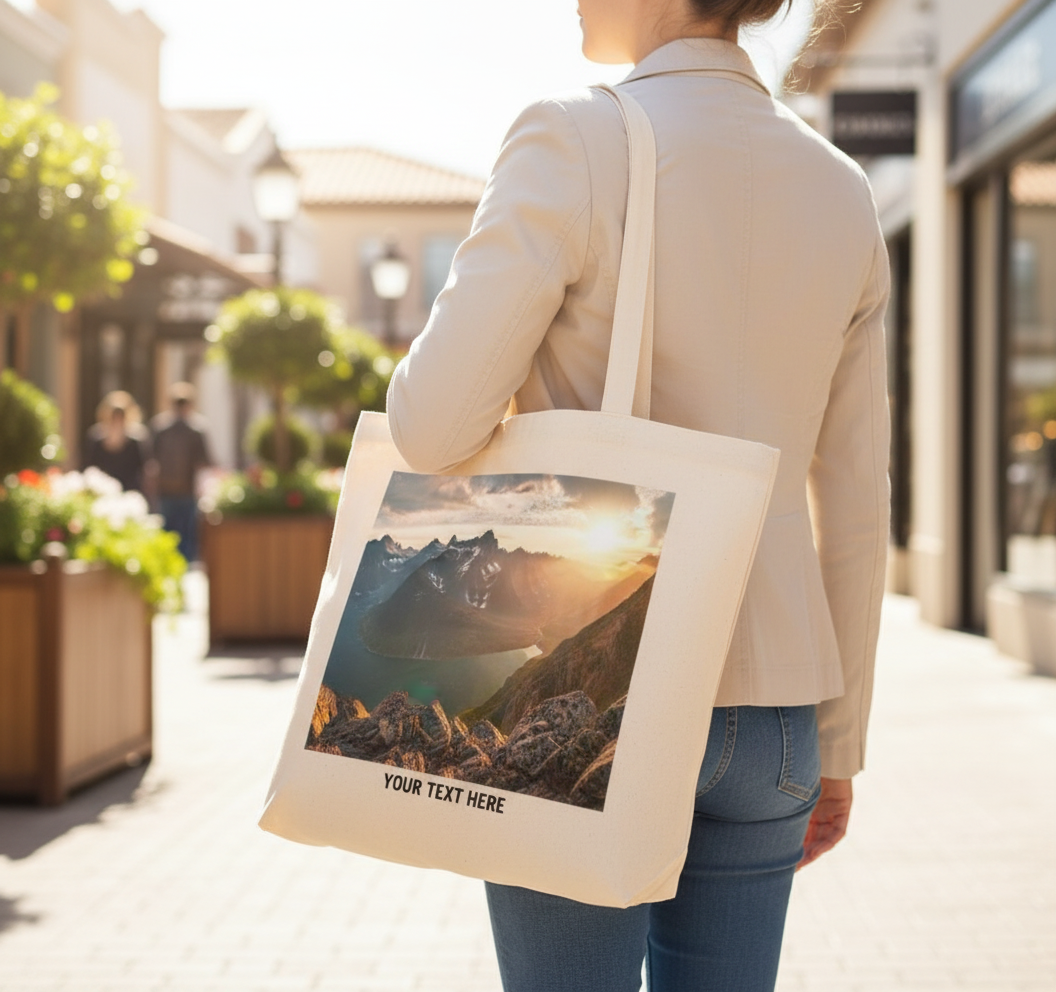 Photo Gallery Cotton Tote Bag Photo Gallery 15x18 Multicolor Cotton Tote Bag