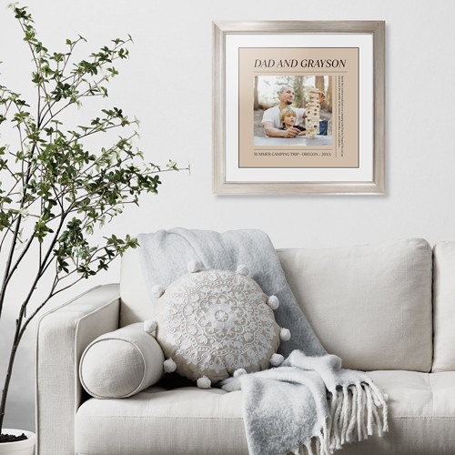 Editorial Snapshot 16x16 Beige  Framed Print