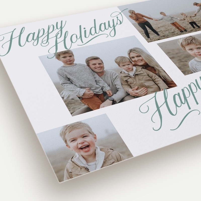 Calligraphy Collage Holiday Card