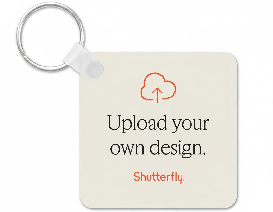 Upload Your Own Design Square 2.25x2.25 Multicolor  Key Ring