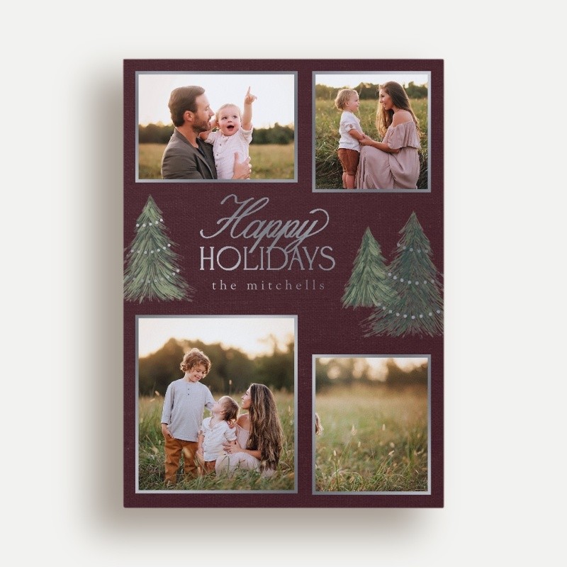 Elegant Pines Holiday Card
