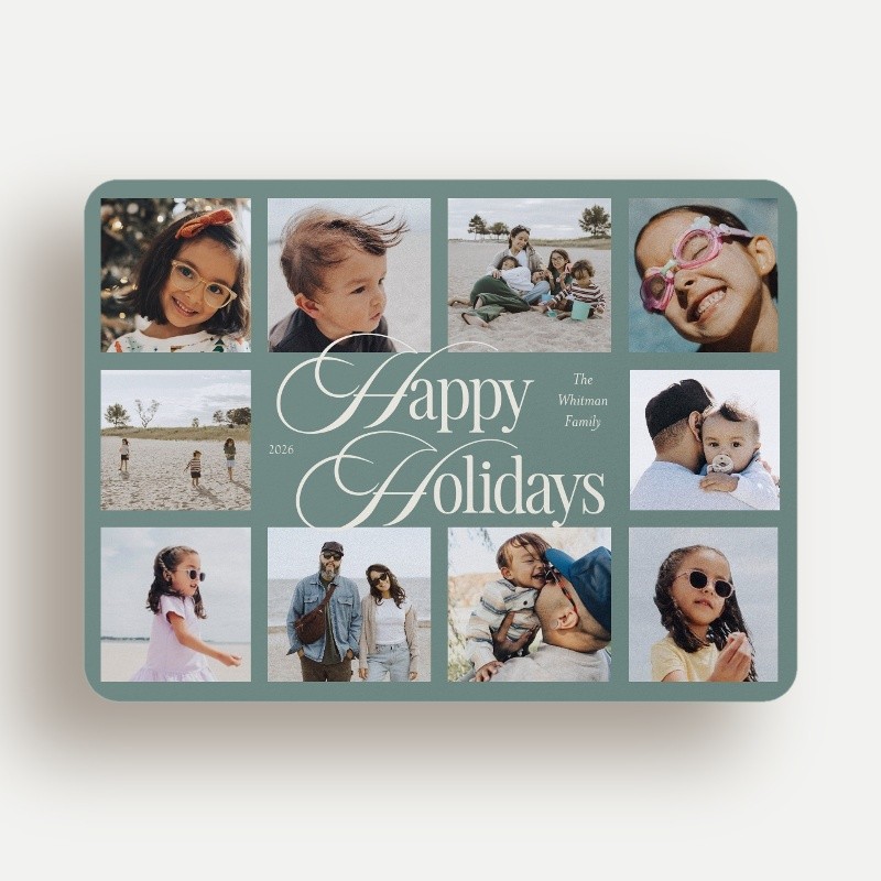 Stacked Script Holiday Card