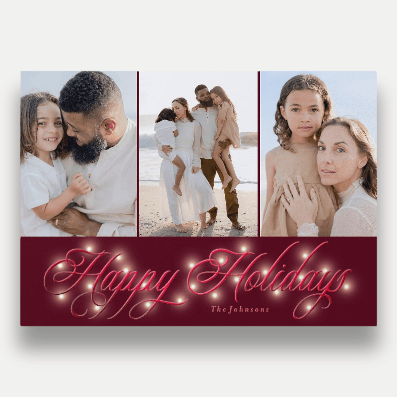 Glowing Flourish Holiday Card
