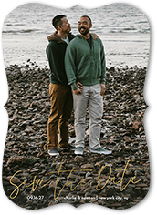 A Sentimental Date 5x7 Foil Stamped