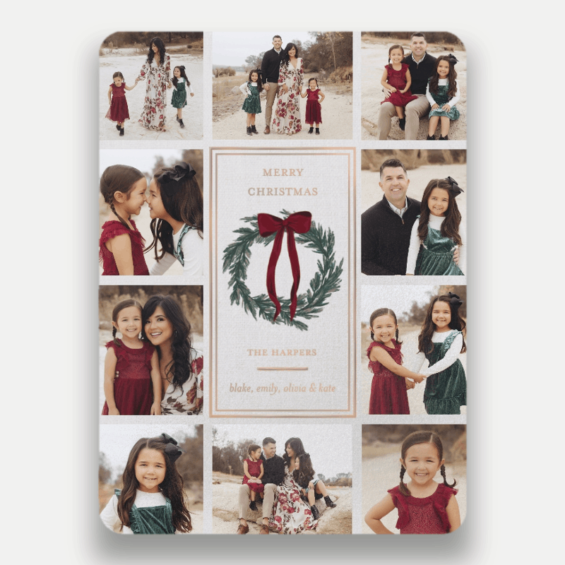 Centered Wreath Holiday Card