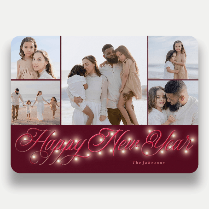 Glowing Flourish Holiday Card