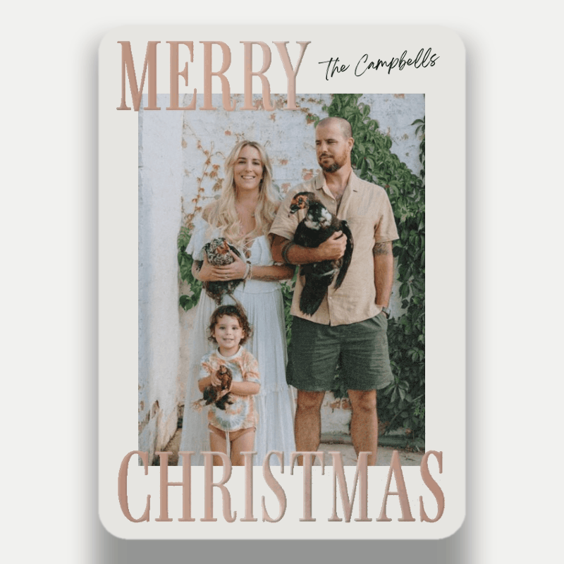 Bold Serif Holiday Card