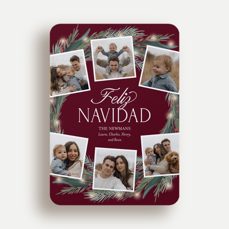 Encircled Wreath Holiday Card