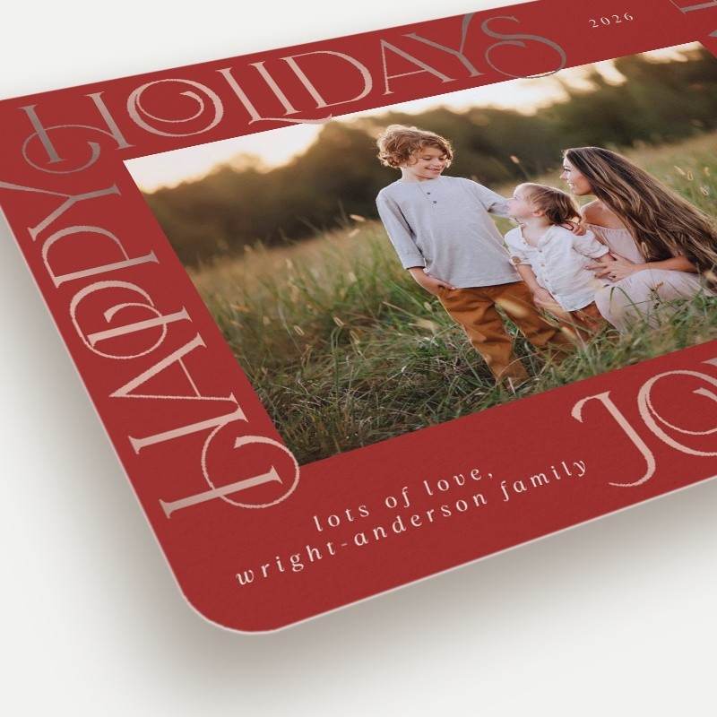 Word Frame Holiday Card