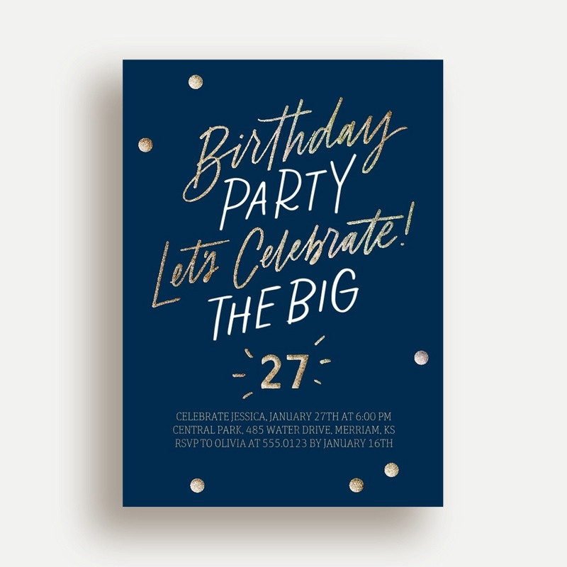 Custom Birthday Party Invitations For 80th Milestone Celebration