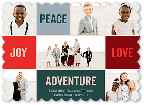 Love Adventure 5x7 Green  Holiday Card