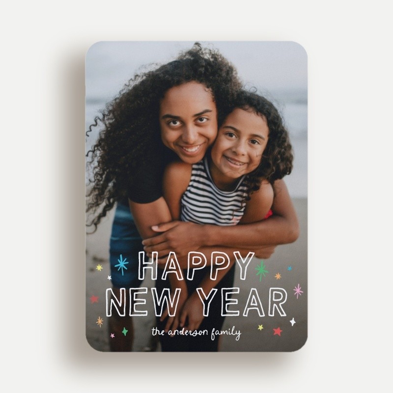 Doodle Stars New Year's Card