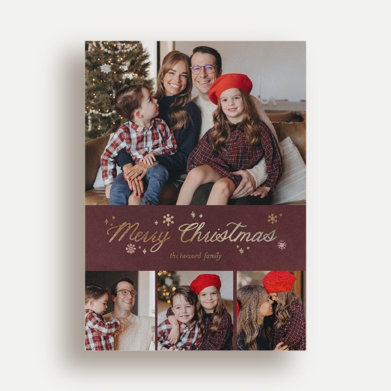 Snowflake Script Holiday Card