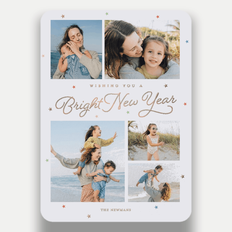 Dainty Stars New Year's Card