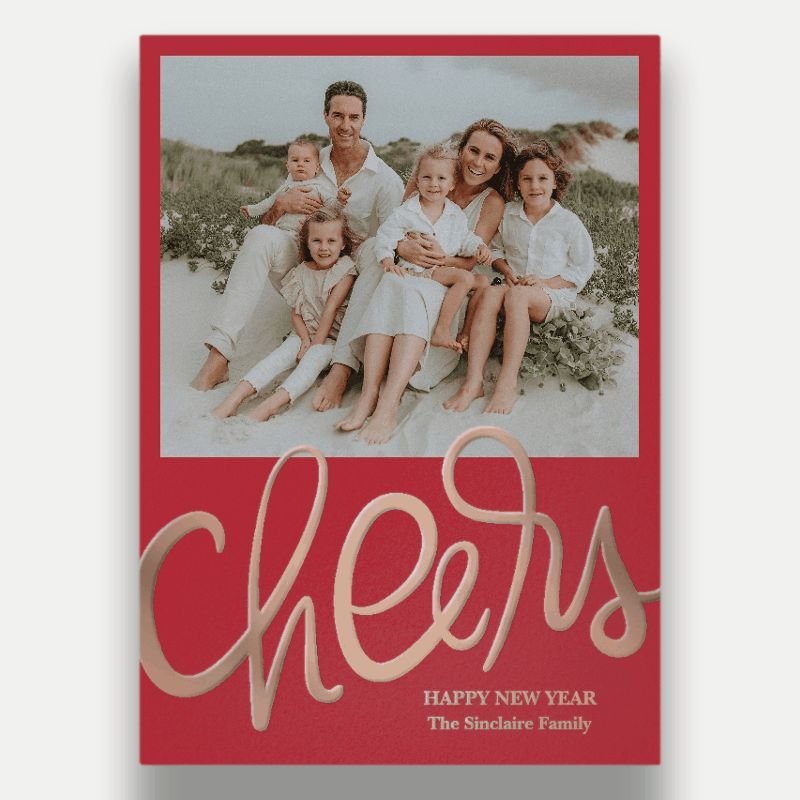 Brushed Joyful Holiday Card